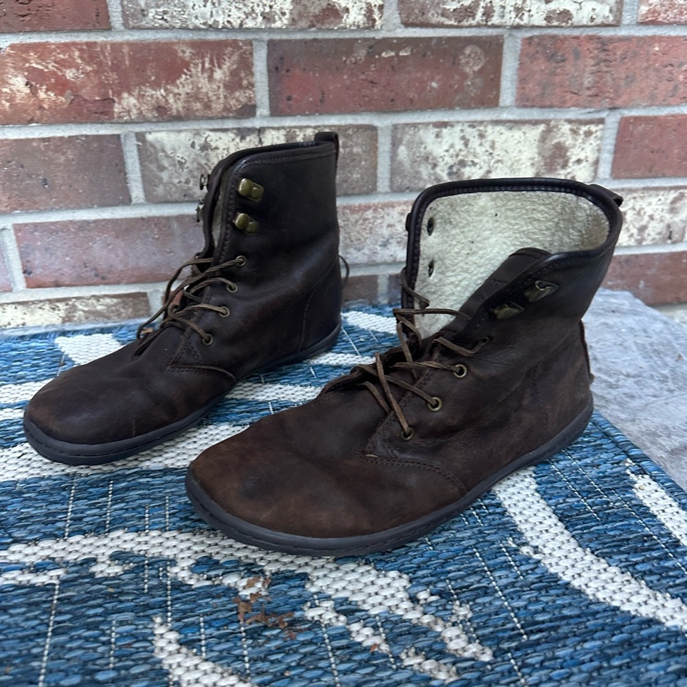 Vivo Barefoot Dark Brown Lace-Up Boots